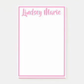 PERSONALIZED 4 x 6" naam Post-it notes (Voorkant)