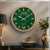 Personalized 50th Anniversary Emerald Marble Grote Klok