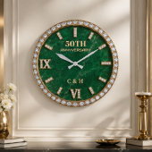 Personalized 50th Anniversary Emerald Marble Grote Klok