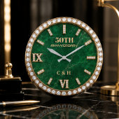 Personalized 50th Anniversary Emerald Marble Grote Klok