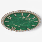 Personalized 50th Anniversary Emerald Marble Papieren Bordje (Gekanteld)