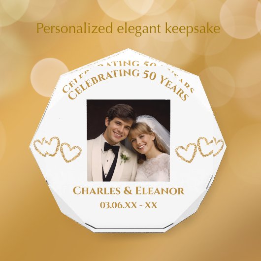 Personalized 50th Anniversary Photo Keepsake Gift Fotoblokken