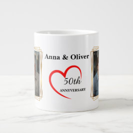 Personalized 50th Anniversary Photo Mug Grote Koffiekop