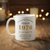 Personalized 50th Birthday 1976 Add Name Elegant Koffiemok