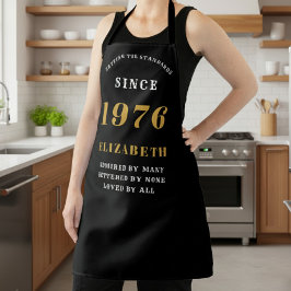 Personalized 50th Birthday 1976 Black & Gold Schort