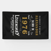 Personalized 50th Birthday 1976 Vintage Legend Spandoek (Horizontaal)