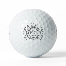 Personalized 50th Birthday Golf Balls