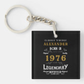 Personalized 50th Birthday Legend 1976 Vintage Sleutelhanger (Voorkant)