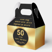 Personalized 50th Birthday Party Favors, Birthday Bedankdoosjes (Achterkant)