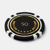 Personalized 50th Birthday Poker Chips (Enkel)