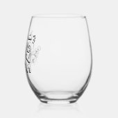 Personalized 50th floral birthday  wijnglas zonder voet (Links)