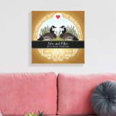 Personalized 50th Wedding Anniversary, Geese Canvas Afdruk (Insitu (Woonkamer))