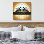 Personalized 50th Wedding Anniversary, Geese Canvas Afdruk (Insitu (Slaapkamer))