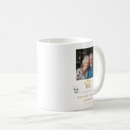 Personalized 50th Wedding Anniversary Mug Koffiemok (Voorkant rechts)