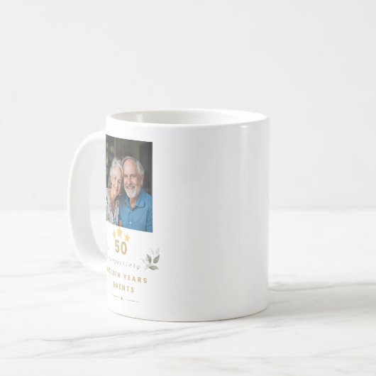 Personalized 50th Wedding Anniversary Mug Koffiemok (Voorkant links)