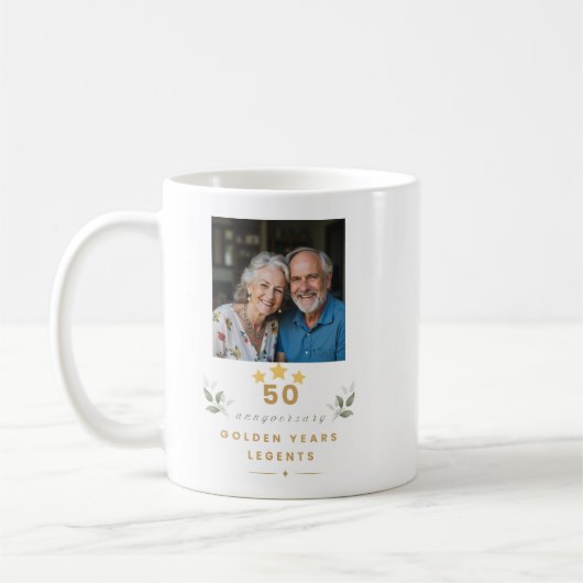 Personalized 50th Wedding Anniversary Mug Koffiemok (Links)