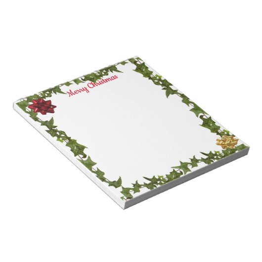 Personalized 5.5 x 6" Christmas Note Pad Notitieblok (Schuin)