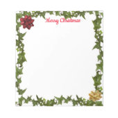 Personalized 5.5 x 6" Christmas Note Pad Notitieblok (Voorkant)