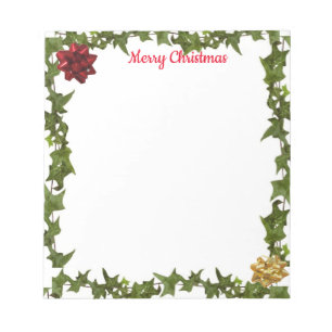 Personalized 5.5 x 6" Christmas Note Pad Notitieblok