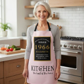 Personalized 60th Birthday Cook Chef Baker Pink Schort