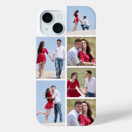 Personalized 6 Photo Collage Case-Mate iPhone Case (Achterkant)