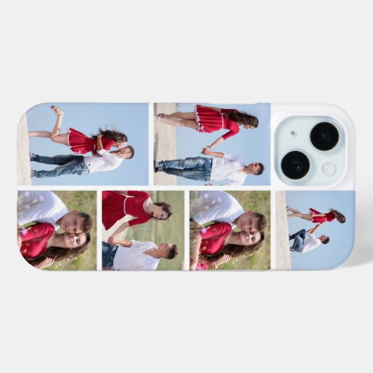 Personalized 6 Photo Collage Case-Mate iPhone Case (Achterkant (horizontaal))