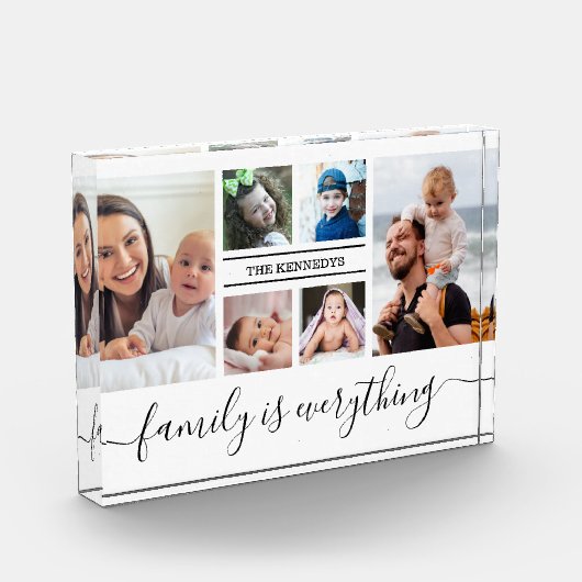 Personalized 6 Picture Collage Quote Family Name  Fotoblokken (Links)