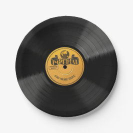 Personalized 78 Vinyl Record Design Paper Plates Papieren Bordje
