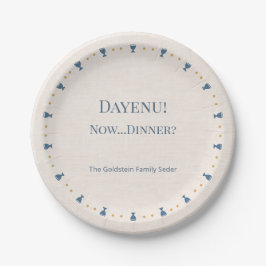 Personalized 7-Inch Passover Seder Appetizer Plate Papieren Bordje