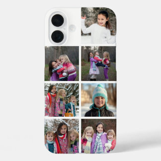 Personalized 7 Photo Collage iPhone 16 Plus Hoesje