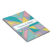 Personalized 80s Memphis Style Geometric Notebook Notitieboek (Rechterzijde)