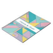 Personalized 80s Memphis Style Geometric Notebook Notitieboek (Linkerzijde)