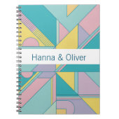 Personalized 80s Memphis Style Geometric Notebook Notitieboek (Voorkant)