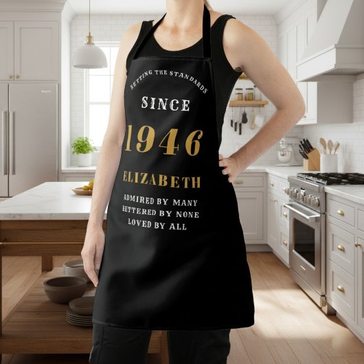 Personalized 80th Birthday 1946 Black & Gold Schort