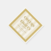 Personalized 80th Birthday Party Paper Napkin Servet (Hoek)