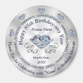 Personalized, 85th Birthday Party Favor Ideas, Magneet (Voorkant)