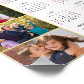 Personalized 8 Family Photo Collage 2026 Calendar Poster (Hoek)