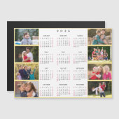 Personalized 8 Photo Collage 2026 Family Calendar (Voorkant / Achterkant)