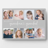Personalized 8 Photo Grandparents We Love you Fotoplaat (voorkant)