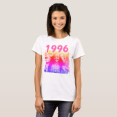 Personalized 90s Birthday Shirt, Neon Pink Photo T-shirt (Voorkant volledig)