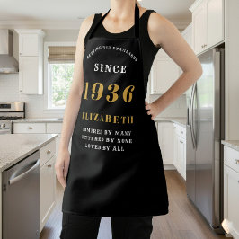 Personalized 90th Birthday 1936 Black & Gold Schort