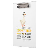 Personalized 911 Dispatcher Goose With Headset Klembord (Links)