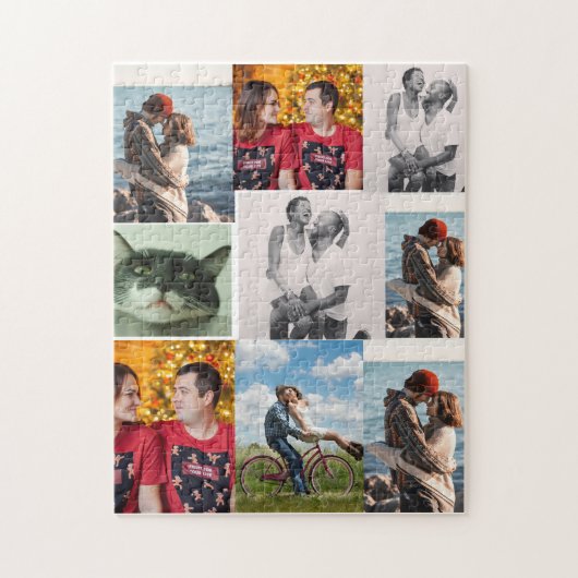 Personalized 9 Photo Collage Legpuzzel (Verticaal)