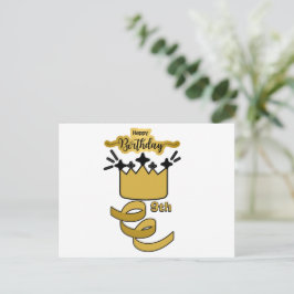  Personalized 9th Birthday King Crown Design Briefkaart