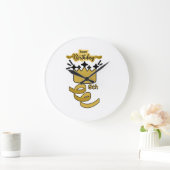  Personalized 9th Birthday King Crown Design Grote Klok (Huis)