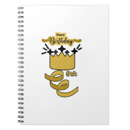  Personalized 9th Birthday King Crown Design Notitieboek
