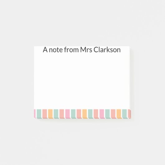 Personalized "A Note From Your Teacher" Sticky  (Voorkant)