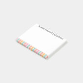 Personalized "A Note From Your Teacher" Sticky  (Schuin)