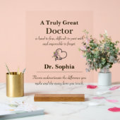 Personalized A Truly Great Doctor Appreciation  Acryl Bord (Huwelijk)
