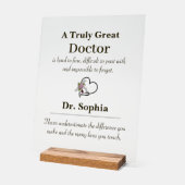 Personalized A Truly Great Doctor Appreciation  Acryl Bord (Hoek)